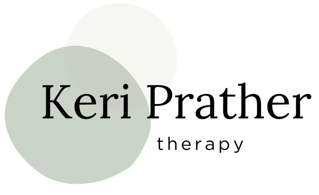 Keri Prather Therapy logo, a private practice providing local counseling and online mental health services in California.